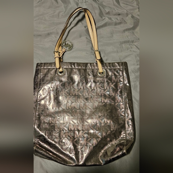 Gold Metallic Michael Kors Purse - Picture 1 of 4